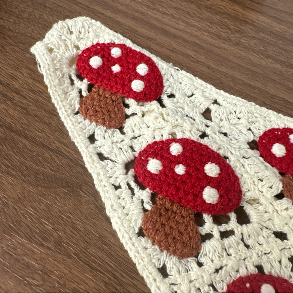 Crochet Mushroom Pattern Kids Bandana <<<<221>>>>> - Picture 2 of 5